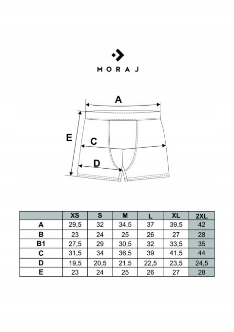 Bokserki męskie dopasowane 4-PAK MORAJ bawełniane - XL Bokserki męskie dopasowane 4-PAK MORAJ bawełniane - XL