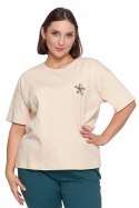 Koszulka damska T-SHIRT OVERSIZE 100% BAWEŁNA luźny MORAJ - XL