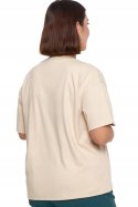 Koszulka damska T-SHIRT OVERSIZE 100% BAWEŁNA luźny MORAJ - XL