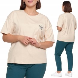 Koszulka damska T-SHIRT OVERSIZE 100% BAWEŁNA luźny MORAJ - L