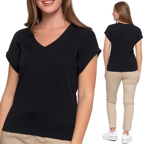 Koszulka damska luźny T-SHIRT 100% BAWEŁNA MORAJ - S Koszulka damska luźny T-SHIRT 100% BAWEŁNA MORAJ - S