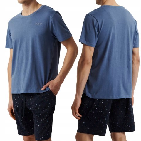 Piżama męska luźna 100% BAWEŁNA krótka letnia ATLANTIC NMP-385 - XXL