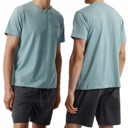 Piżama męska luźna 100% BAWEŁNA krótka letnia ATLANTIC NMP-386 - XL