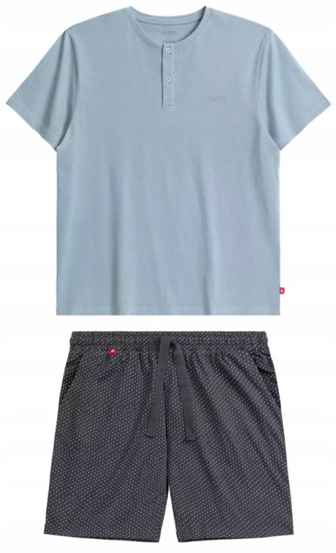 Piżama męska luźna 100% BAWEŁNA krótka letnia ATLANTIC NMP-386 - L Piżama męska luźna 100% BAWEŁNA krótka letnia ATLANTIC NMP-386 - L
