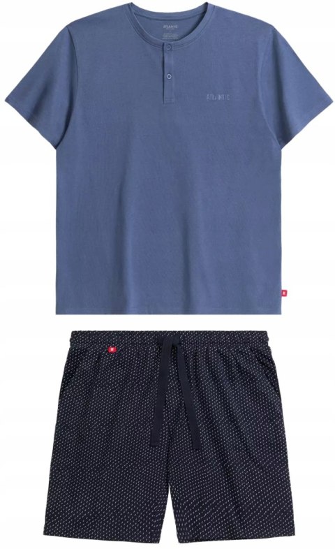 Piżama męska luźna 100% BAWEŁNA krótka letnia ATLANTIC NMP-386 - L Piżama męska luźna 100% BAWEŁNA krótka letnia ATLANTIC NMP-386 - L