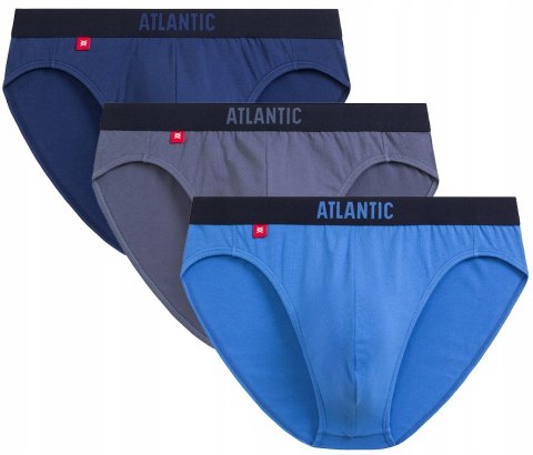 Slipy męskie 3 PARY sportowe BAWEŁNIANE majtki ATLANTIC 3MP-094 - L