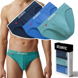 Slipy męskie 3 PARY sportowe BAWEŁNIANE majtki ATLANTIC 3MP-094 - L