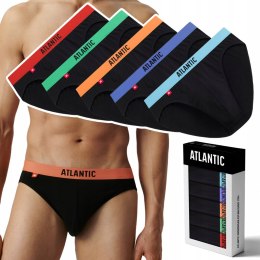 Slipy męskie 5 PAR sportowe BAWEŁNIANE majtki ATLANTIC 5SMP-004 - XL