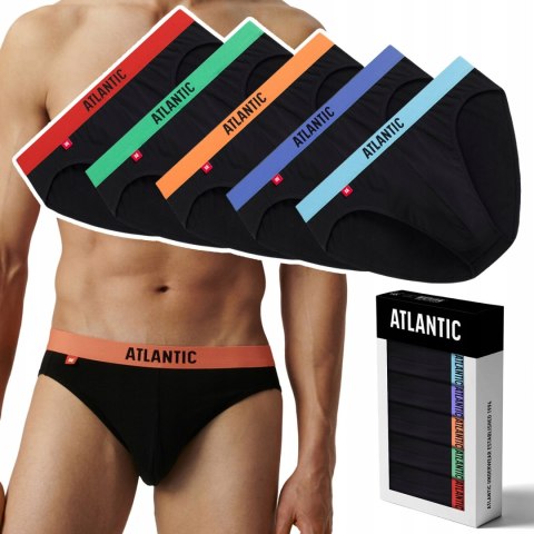 Slipy męskie 5 PAR sportowe BAWEŁNIANE majtki ATLANTIC 5SMP-004 - L Slipy męskie 5 PAR sportowe BAWEŁNIANE majtki ATLANTIC 5SMP-004 - L