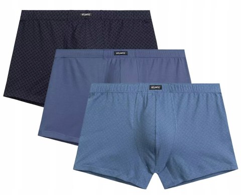 Bokserki męskie 3-PAK dopasowane szorty ATLANTIC 3MH-212 - L