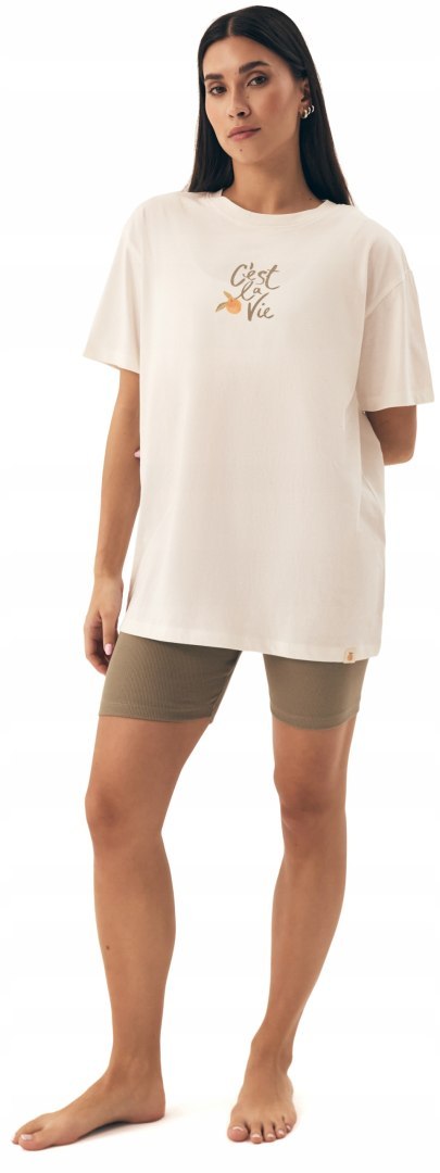 Piżama damska 100% BAWEŁNA krótka letnia HENDERSON NARANJA - M