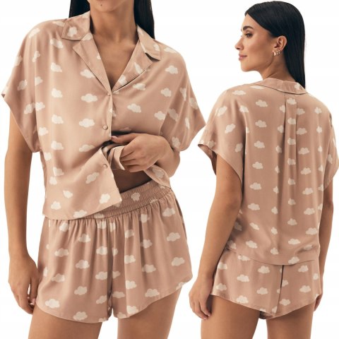 Piżama damska 100% WISKOZA krótka letnia na guziki HENDERSON NUBES - XL Piżama damska 100% WISKOZA krótka letnia na guziki HENDERSON NUBES - XL
