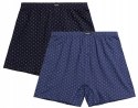 Bokserki męskie 100% BAWEŁNA luźne 2 PARY ATLANTIC 2MBX-069 - L