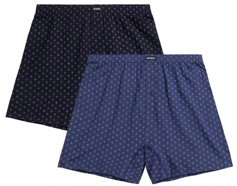 Bokserki męskie 100% BAWEŁNA luźne 2 PARY ATLANTIC 2MBX-069 - L Bokserki męskie 100% BAWEŁNA luźne 2 PARY ATLANTIC 2MBX-069 - L