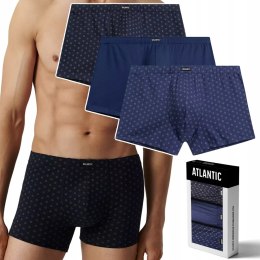 Bokserki męskie 3-PAK dopasowane szorty ATLANTIC 3MH-206 - XL