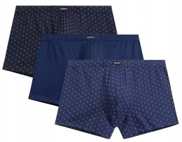 Bokserki męskie 3-PAK dopasowane szorty ATLANTIC 3MH-206 - XL