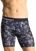 Bokserki męskie BAMBUSOWE długie sportowe z printem ATLANTIC - XXL Bokserki męskie BAMBUSOWE długie sportowe z printem ATLANTIC - XXL