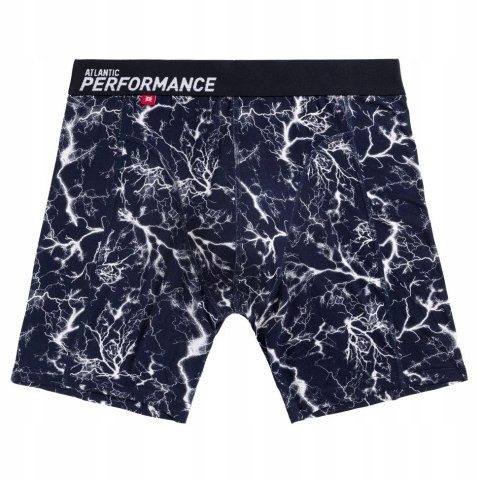Bokserki męskie BAMBUSOWE długie sportowe z printem ATLANTIC - L Bokserki męskie BAMBUSOWE długie sportowe z printem ATLANTIC - L