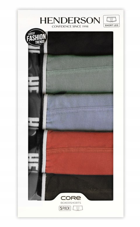 Bokserki męskie DŁUGIE 5-PAK majtki bawełniane HENDERSON 42704 SOON - XL Bokserki męskie DŁUGIE 5-PAK majtki bawełniane HENDERSON 42704 SOON - XL
