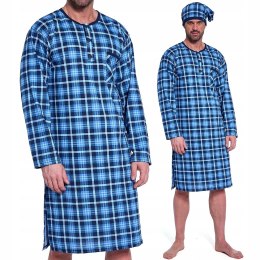 KOSZULA do spania NOCNA MĘSKA + SZLAFMYCA CORNETTE - XL