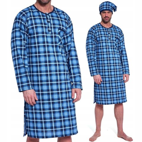 KOSZULA do spania NOCNA MĘSKA + SZLAFMYCA CORNETTE - XL KOSZULA do spania NOCNA MĘSKA + SZLAFMYCA CORNETTE - XL
