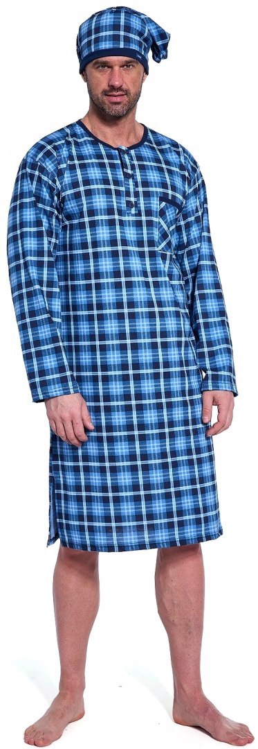KOSZULA do spania NOCNA MĘSKA + SZLAFMYCA CORNETTE - XL KOSZULA do spania NOCNA MĘSKA + SZLAFMYCA CORNETTE - XL