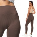 Legginsy damskie z wysokim stanem W PRĄŻKI sportowe MORAJ - L/XL