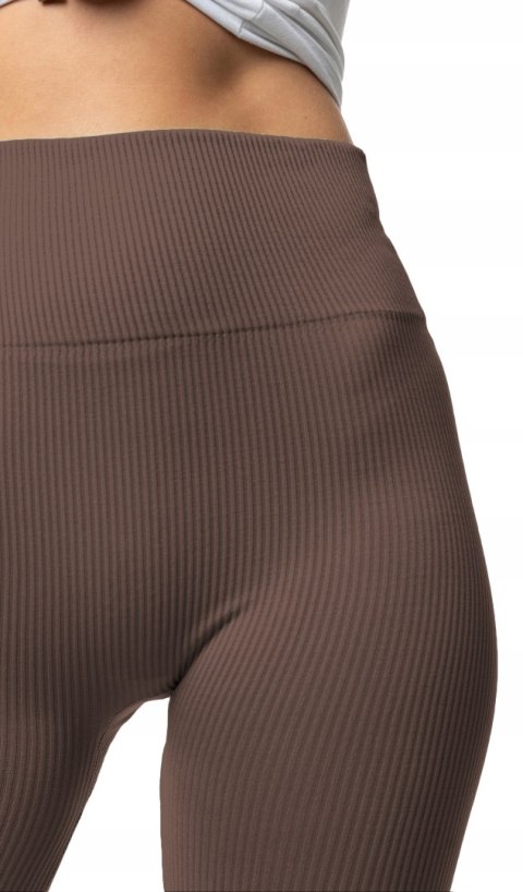 Legginsy damskie z wysokim stanem W PRĄŻKI sportowe MORAJ - L/XL Legginsy damskie z wysokim stanem W PRĄŻKI sportowe MORAJ - L/XL