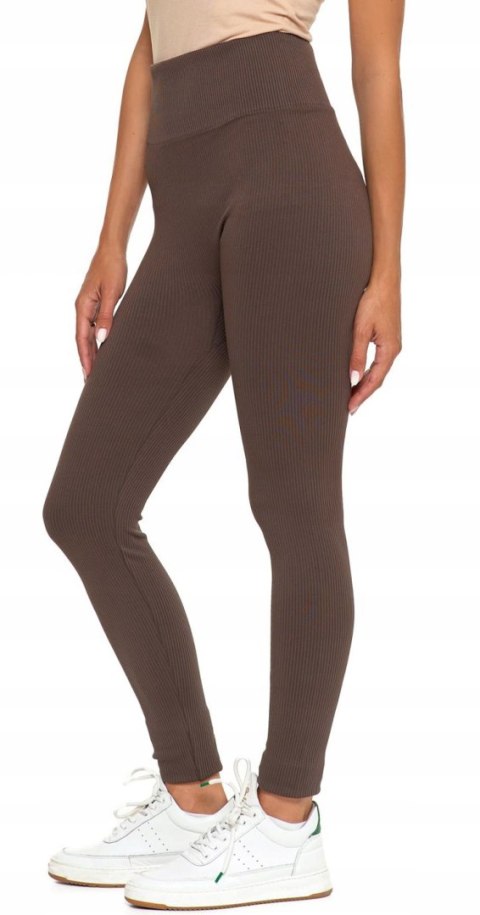 Legginsy damskie z wysokim stanem W PRĄŻKI sportowe MORAJ - L/XL Legginsy damskie z wysokim stanem W PRĄŻKI sportowe MORAJ - L/XL