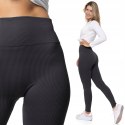 Legginsy damskie z wysokim stanem W PRĄŻKI sportowe MORAJ - S/M