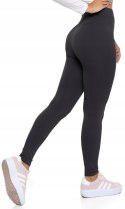 Legginsy damskie z wysokim stanem W PRĄŻKI sportowe MORAJ - S/M