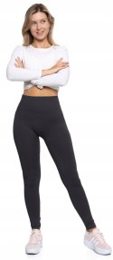 Legginsy damskie z wysokim stanem W PRĄŻKI sportowe MORAJ - S/M