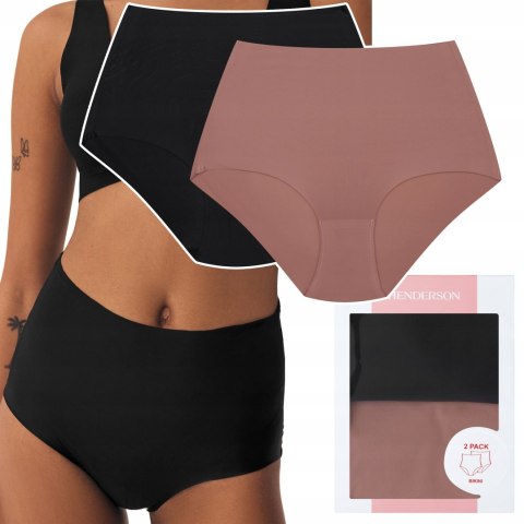 Majtki damskie z WYSOKIM STANEM 2-PAK figi midi HENDERSON BUMP K002 - XXL