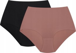 Majtki damskie z WYSOKIM STANEM 2-PAK figi midi HENDERSON BUMP K002 - XL