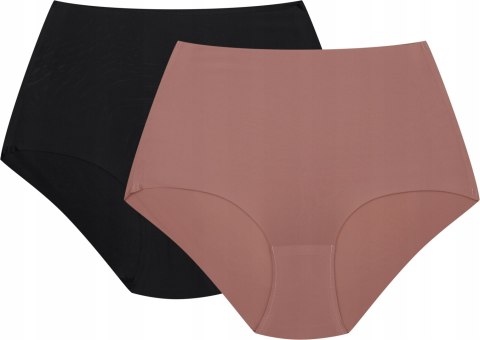 Majtki damskie z WYSOKIM STANEM 2-PAK figi midi HENDERSON BUMP K002 - XL