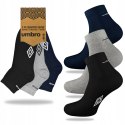 Skarpety 3-PAK sportowe UMBRO QUARTER bawełniane ZAKOSTKI - mix - 43-46
