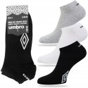 Skarpety bawełniane STOPKI 3-PAK sportowe UMBRO SNEAKER - 39-42