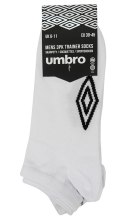 Skarpety bawełniane STOPKI 3-PAK sportowe UMBRO SNEAKER - 39-42
