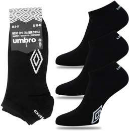 Skarpety bawełniane STOPKI 3-PAK sportowe UMBRO SNEAKER - 39-42