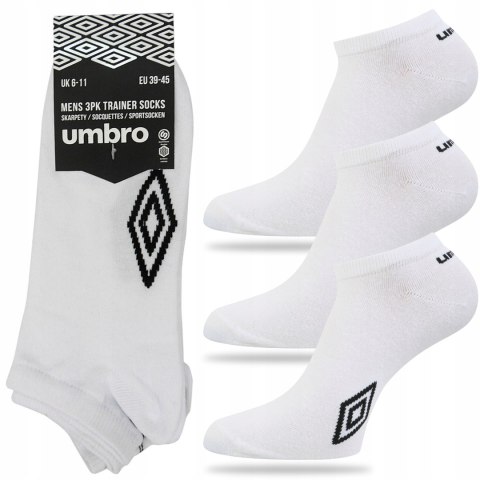 Skarpety bawełniane STOPKI 3-PAK sportowe UMBRO SNEAKER - 43-46