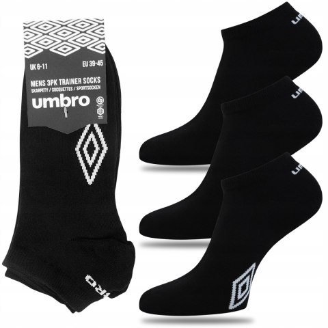 Skarpety bawełniane STOPKI 3-PAK sportowe UMBRO SNEAKER - 43-46