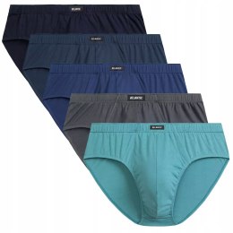 Slipy męskie 5 PAR klasyczne 100% BAWEŁNA ATLANTIC 5SMP-003 - XL