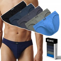 Slipy męskie 5 PAR sportowe 100% BAWEŁNA ATLANTIC 5SMP-002 - XXL