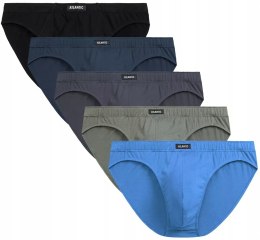 Slipy męskie 5 PAR sportowe 100% BAWEŁNA ATLANTIC 5SMP-002 - XXL