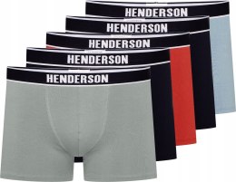 Bokserki męskie DŁUGIE 5-PAK majtki bawełniane HENDERSON 42704 SOON - M
