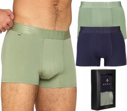 Bokserki męskie z BAWEŁNY CZESANEJ 2-PAK Premium Line MORAJ - XXL