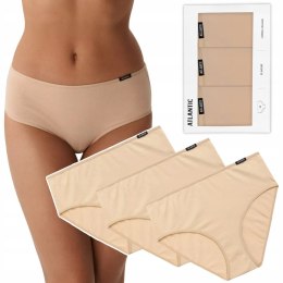 Majtki damskie bawełniane 3 PARY figi klasyczne ATLANTIC 3BLP-579 - XL