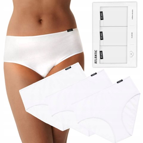 Majtki damskie bawełniane 3 PARY figi klasyczne ATLANTIC 3BLP-579 - M
