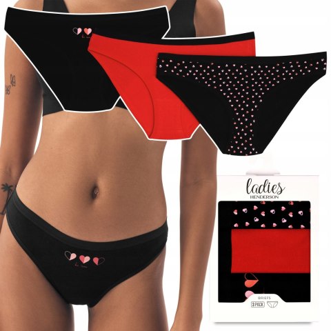 Majtki damskie figi BIKINI 3-PAK HENDERSON MI-MI 36508-K077 - S