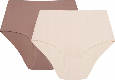 Majtki damskie z WYSOKIM STANEM 2-PAK figi midi HENDERSON BUMP K001 - XL